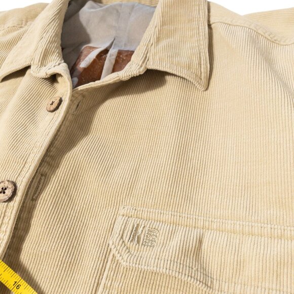 Kahala Tan Corduroy Shirt Jacket 2XL Mens Cotton Blend Button Down Long Sleeve - Picture 6 of 12